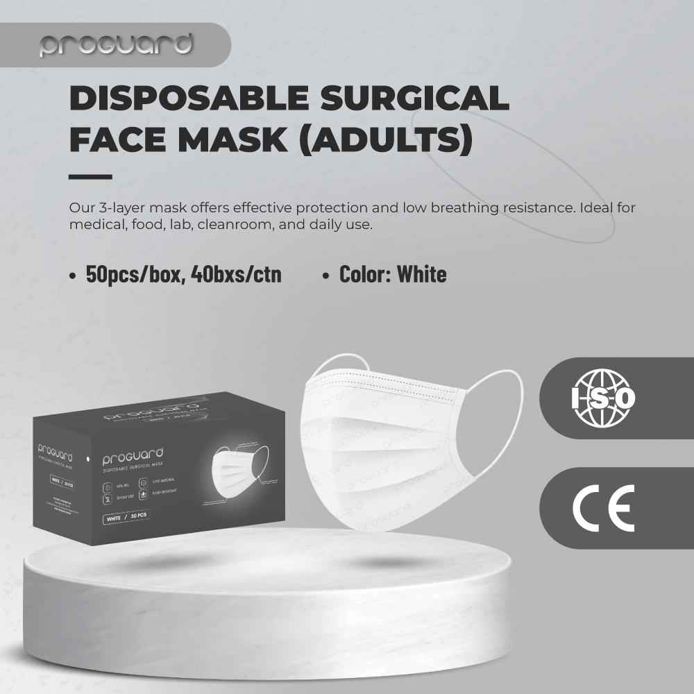 Proguard 3 ply Surgical Mask | 50pcs/box - Image 4