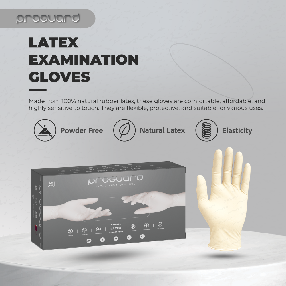 Proguard Latex Gloves (Powder free) | 100pcs/box