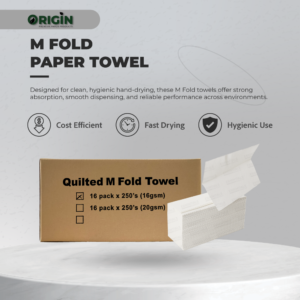 Origin M-Fold Paper Towel - 1 Ply | 250 sheets/pack