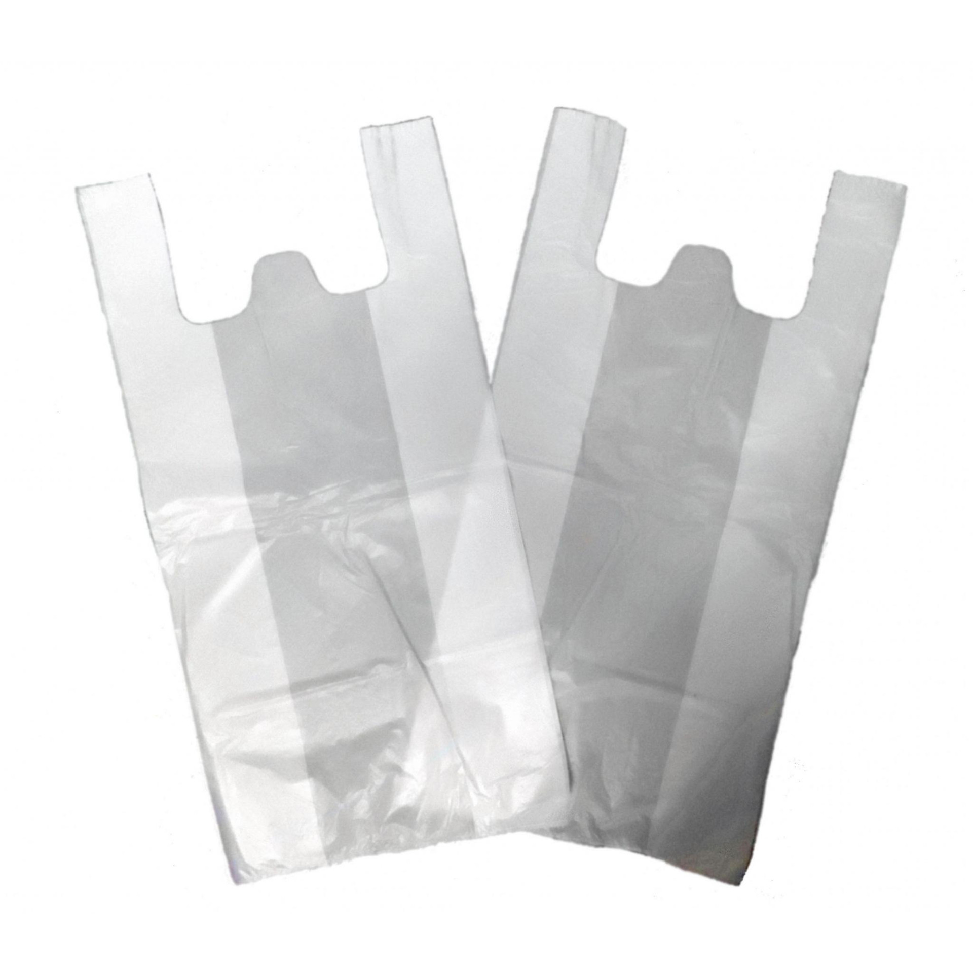 Big White Carrier Bag -12'' x 23''