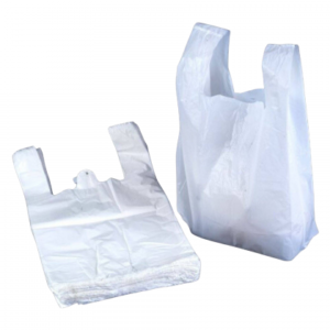 Small White Carrier Bag - 13'' x 15''