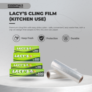 Lacy's PVC Cling Wrap w Slide Cutter | 1 roll/box